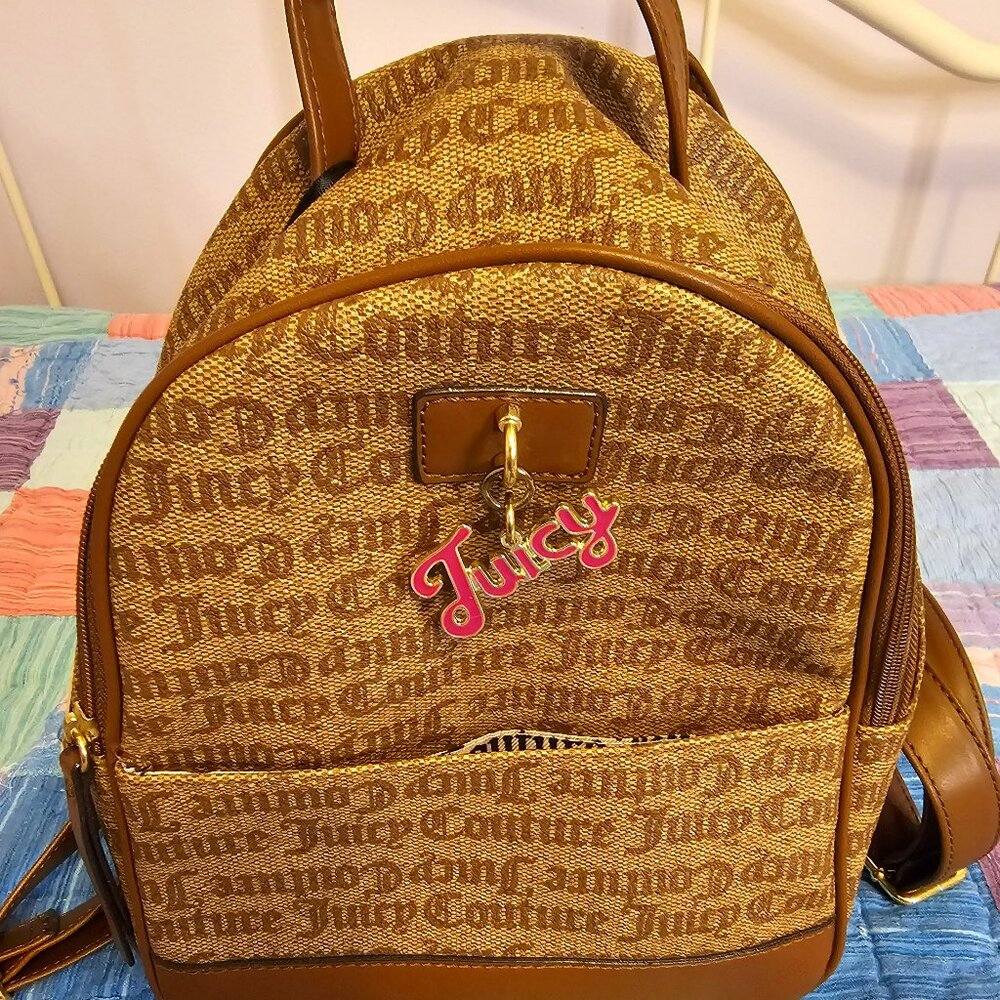 Juicy Couture Back Pack Tan and Brown NWT - Picture 1 of 6